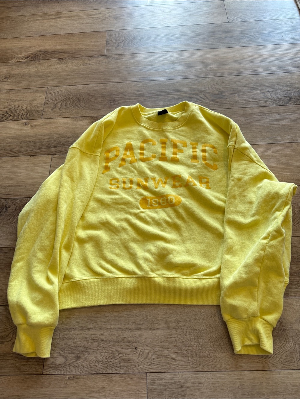 PacSun Yellow Pullover Sweatshirt with PACIFIC SUNWEAR Logo